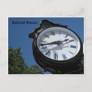 Clock Railroad Sq. Briefkaart