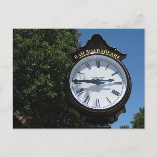 Clock Railroad sq. Santa Rosa, Ca. Briefkaart (Voorkant)
