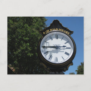 Clock Railroad sq. Santa Rosa, Ca. Briefkaart