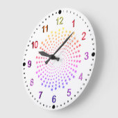 Clock - Rainbow Colored Stars Grote Klok (Hoek)