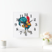 Clock-Rooster Vierkante Klok (Huis)