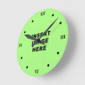 Clock Sjabloon Black Roman Numers Ronde Klok (Hoek)