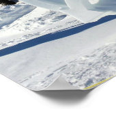 Clock Snow Sculpture, Quebec, Canada Poster (Hoek)