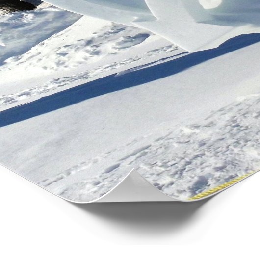 Clock Snow Sculpture, Quebec, Canada Poster (Hoek)