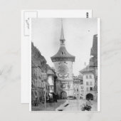 Clock Tower, Berne, Zwitserland ca. 1890 Briefkaart (Voorkant / Achterkant)