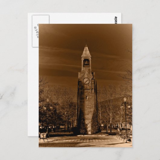 Clock Tower Corning ny Briefkaart (Voorkant / Achterkant)