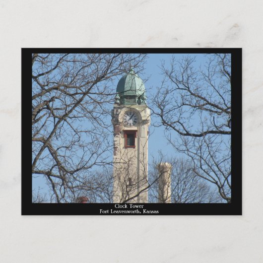 Clock Tower Fort Leavenworth, Kansas Briefkaart (Voorkant)