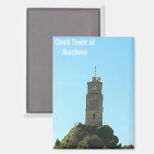 Clock Tower of Arachova Greece Magnet (Voorkant / Achterkant)