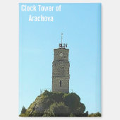 Clock Tower of Arachova Greece Magnet (Voorkant)