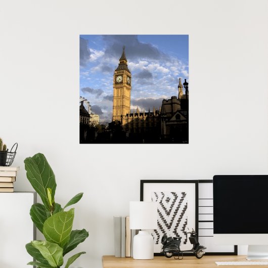 Clock Tower Poster (Thuiskantoor)