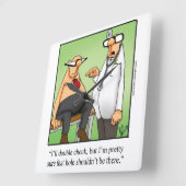 Clock voor medische Humor Vierkante Klok (Hoek)