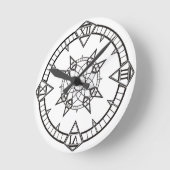 Clock Watch Gothic Tattoo Compass Ronde Klok (Hoek)