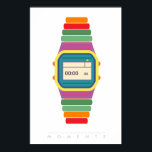 Clock Watch | Retro Pop Art Poster 70 en 80 | Cita<br><div class="desc">"Tijd wordt niet gemeten door klokken maar door momenten" 60's 80's Retro poster van 70 - Minimalistisch Digital Watch ziet er geweldig uit in een zwart lijst. Volg me op Instagram of Facebook of abonneer updates op TakaraBeech.com ... Ik zou graag verbinding met je maken. Deel je nieuwe kunstwerk op...</div>