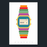Clock Watch | Retro Pop Art Poster 70 en 80 | Cita<br><div class="desc">"Tijd wordt niet gemeten door klokken maar door momenten" 60's 80's Retro poster van 70 - Minimalistisch Digital Watch ziet er geweldig uit in een zwart lijst. Volg me op Instagram of Facebook of abonneer updates op TakaraBeech.com ... Ik zou graag verbinding met je maken. Deel je nieuwe kunstwerk op...</div>