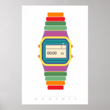 Clock Watch | Retro Pop Art Poster 70 en 80 | Cita