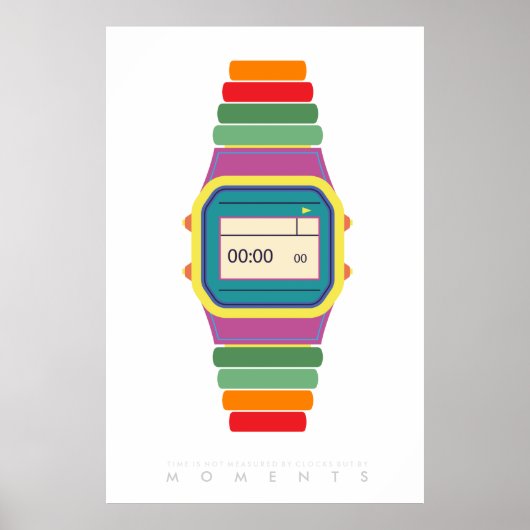 Clock Watch | Retro Pop Art Poster 70 en 80 | Cita (Voorkant)