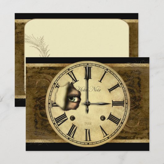 Clock Watting Briefkaart (Voorkant / Achterkant)