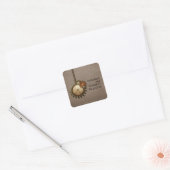  Clock Wedding Stickers, Mocha Vierkante Sticker (Envelop)