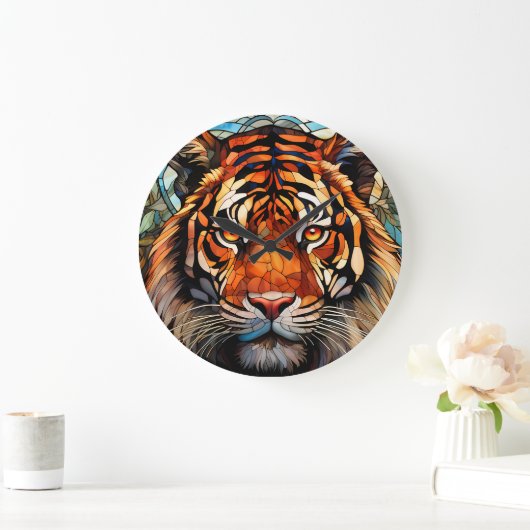 Clock with Tiger Design Grote Klok (Huis)