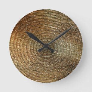 CLOCK-WOOD RONDE KLOK