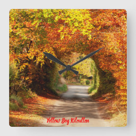 Clock Yellow Bog Kilcullen Vierkante Klok