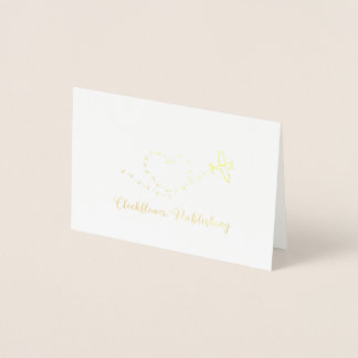 Clockflower Publications gegraveerd mini kaartontw Folie Kaarten
