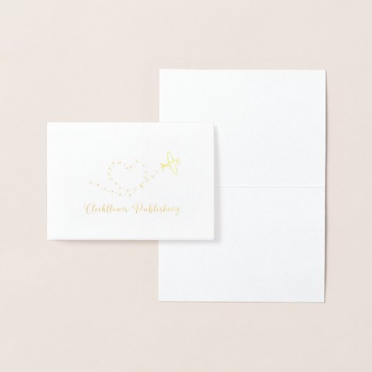 Clockflower Publications gegraveerde mini kaart on (Display)