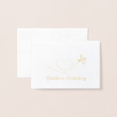 Clockflower Publications gegraveerde mini kaart on (Voorkant met envelop)