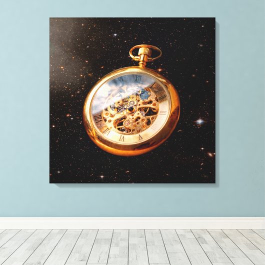 Clockmaker - Ruimtetijd Canvas Afdruk (Insitu (Houten vloer))