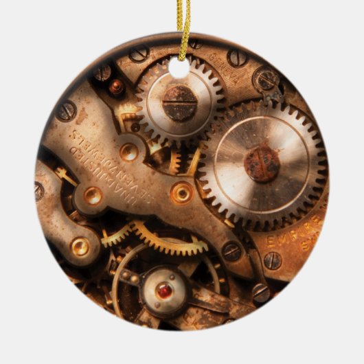 Clockmaker - tandwielen keramisch ornament (Voorkant)