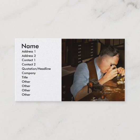 Clockmaker - The watchman 1939 Visitekaartje (Voorkant)