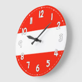 Clocks Austria Country Flag Wall Clock Grote Klok (Hoek)