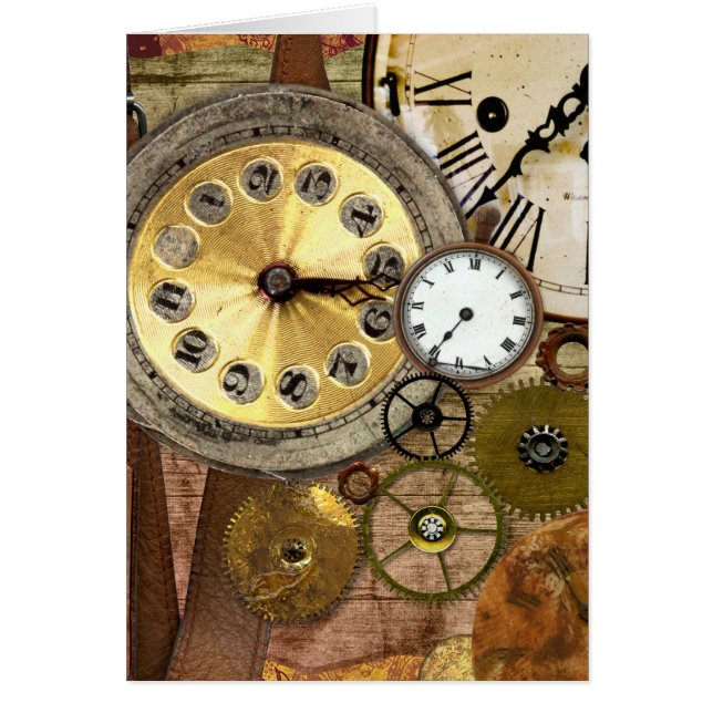 Clocks oude Steampunk Art (Voorkant)