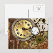 Clocks oude Steampunk Art Briefkaart (Voorkant / Achterkant)