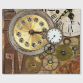 Clocks oude Steampunk Art Cadeaupapier (Vlak)