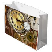 Clocks oude Steampunk Art Large Cadeautasje (Achterkant Gekanteld)