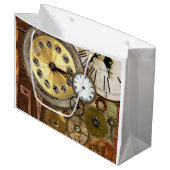 Clocks oude Steampunk Art Large Cadeautasje (Voorkant Gekanteld)