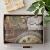 Clocks oude Steampunk Art Tissuepapier (Geschenk)