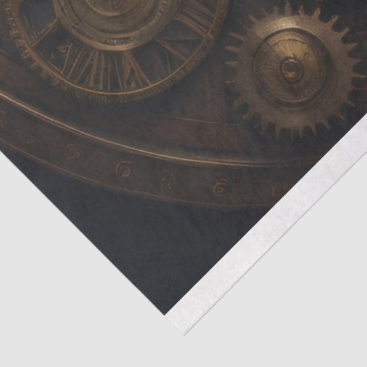 Clocks & pocket Watches Steampunk Tissue paper Tissuepapier (Detail)