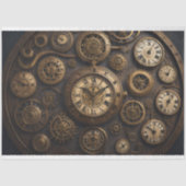 Clocks & pocket Watches Steampunk Tissue paper Tissuepapier (Voorkant)