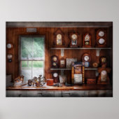 Clocksmith - in de Klokreparatieschop Poster (Voorkant)