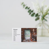 Clocksmith - in de Klokreparatieschop Visitekaartje (Staand voorkant)