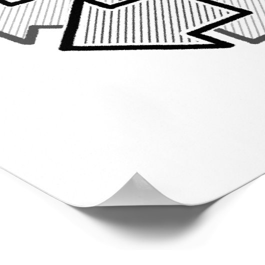 Clockwise Arrows Minimal Geometric White Variant 1 Poster (Hoek)