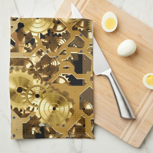 Clockwork 1 keukenhanddoek (Quarter Fold)