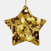 Clockwork 1 ster keramisch ornament (Achterkant)