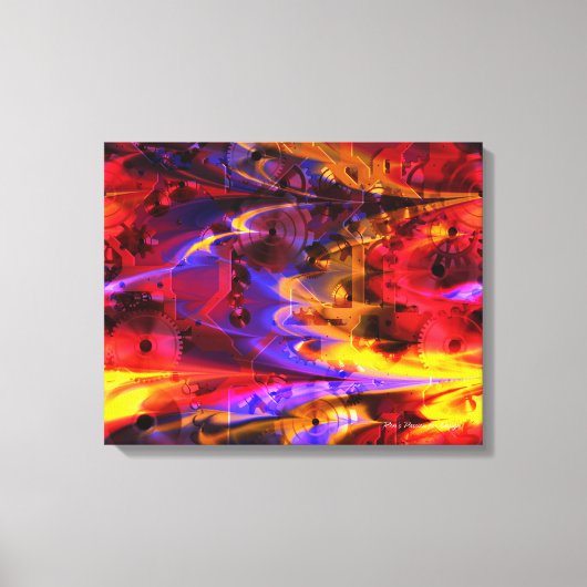 Clockwork 2 gewikkeld canvas afdruk (Voorkant)