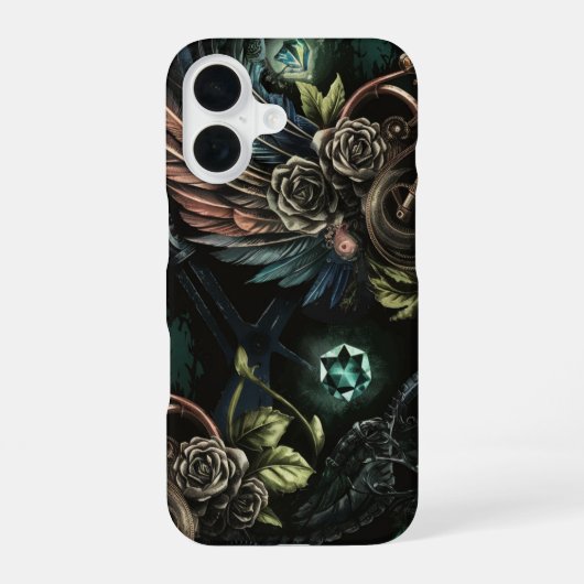 Clockwork Aesthetics De schoonheid van Steampunk M iPhone 16 Hoesje (Achterkant)
