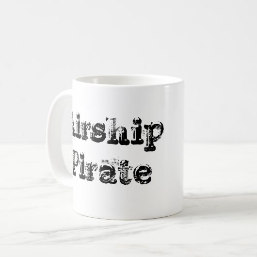 Clockwork Airship Pirate Cofee Mok (Voorkant links)