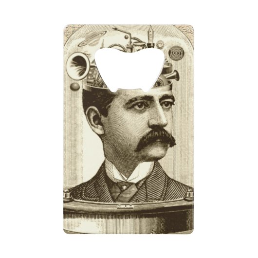 Clockwork Brain STEAMPUNK  Creditkaart Flessenopener (Voorkant)