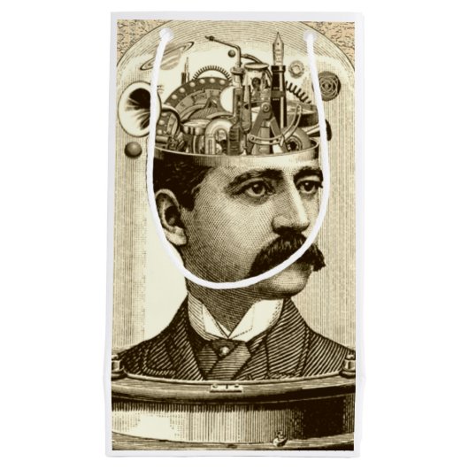 Clockwork Brain STEAMPUNK Klein Cadeauzakje (Voorkant)